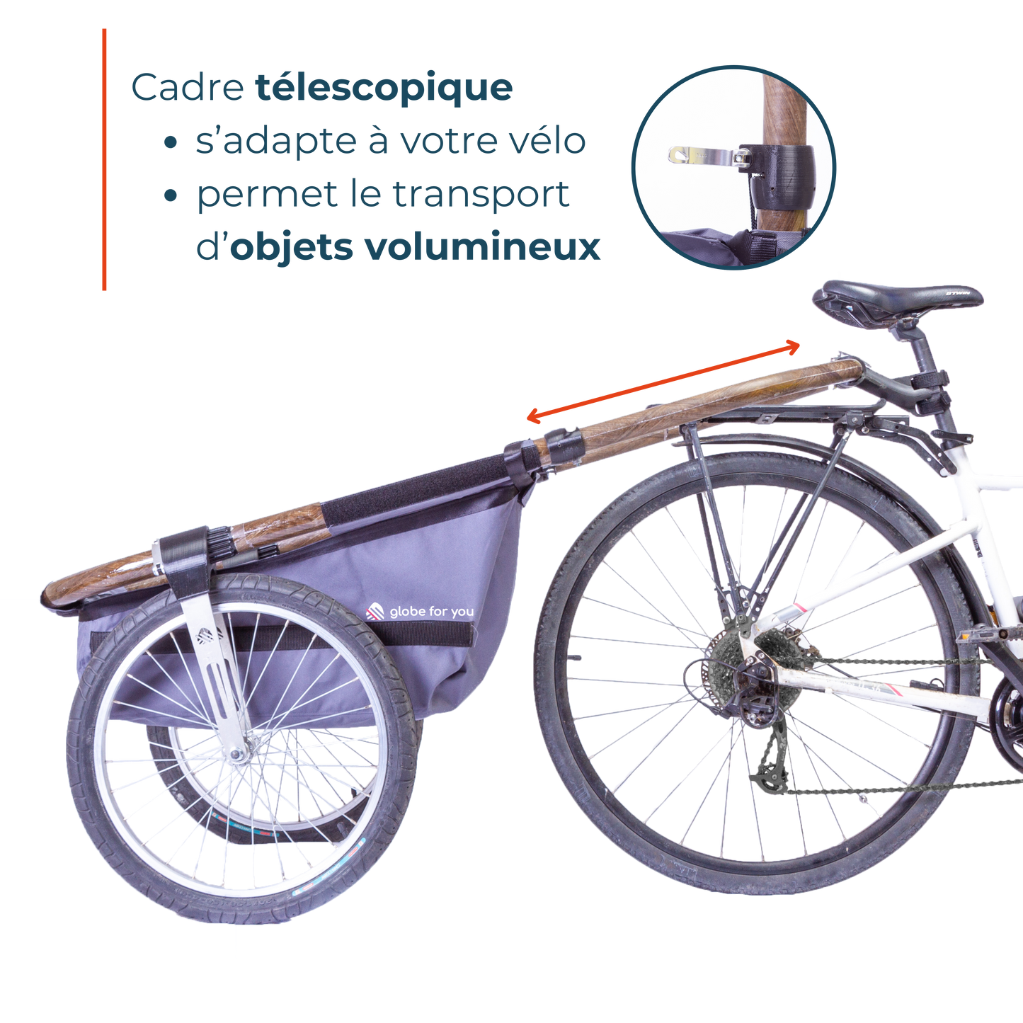 La remorque de vélo Maïna | offre Enjoy Vélo Epinal