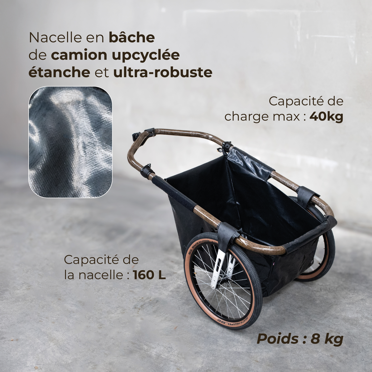 La remorque de vélo Maïna 20+