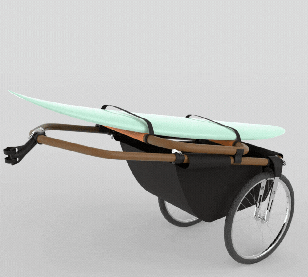 Pack Sports Outdoor - La remorque de vélo Maïna et son rack à planches